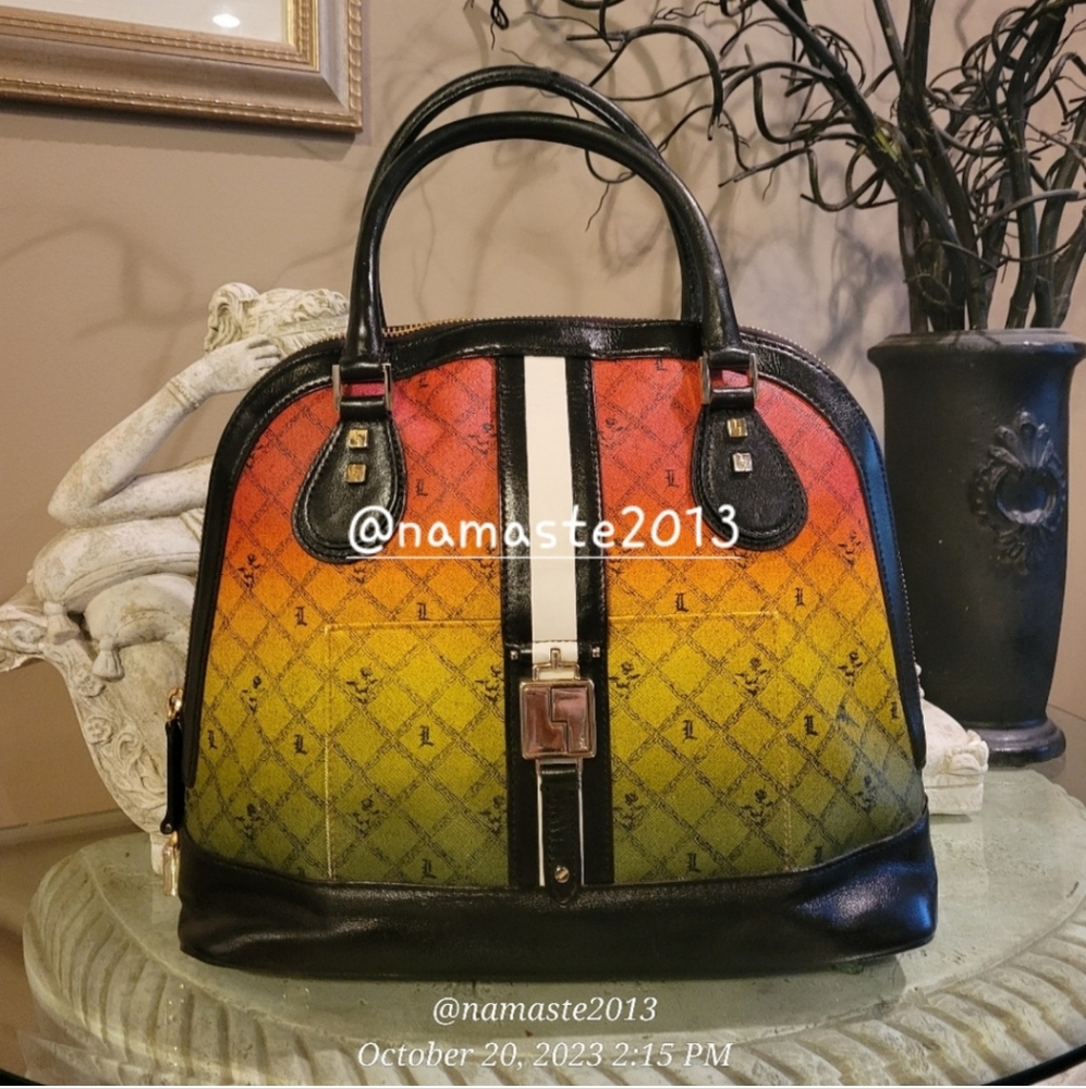 L.A.M.B. by Gwen Stefani Montego Rasta Ombre Handbag Luxury Designer Bag #608